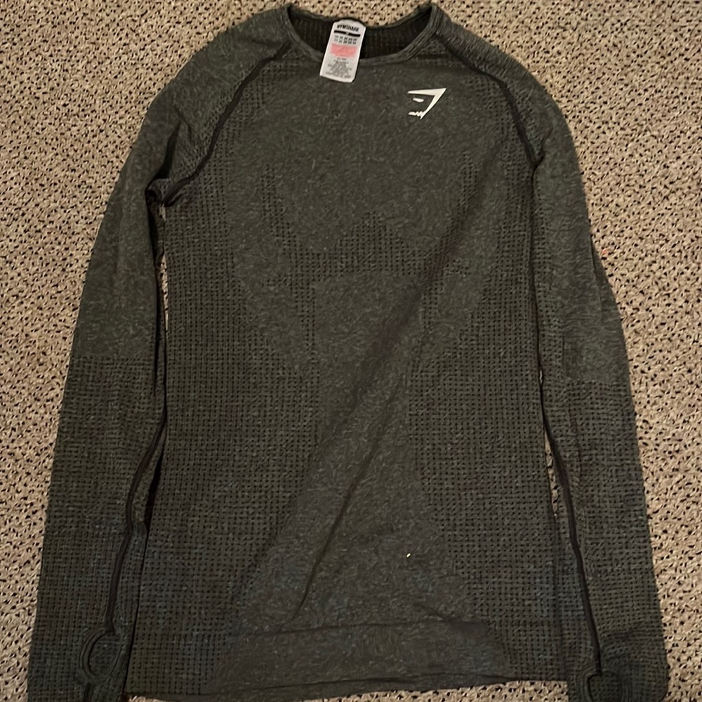 Gymshark Grey Workout Top. Size Medium